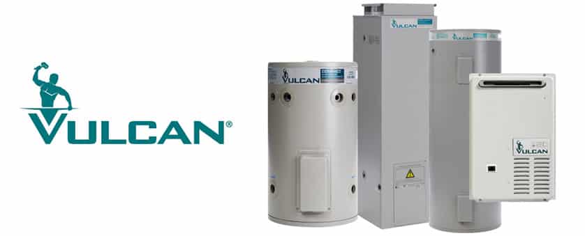 A collection of various Vulcan water heating units