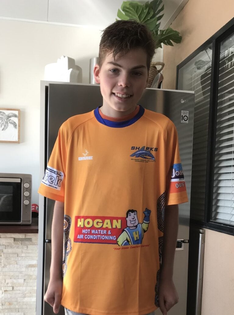 Brendo with Sharks Sponsorship by Hogan Hot Water