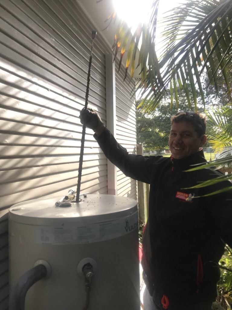 Mike replacing anode during hot water servicing