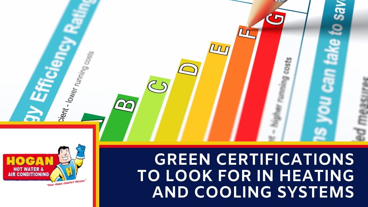 An angled, close-up view of an energy efficiency rating chart showing coloured steps from green 'A' to red 'G', with a pencil pointing toward the 'F' step.