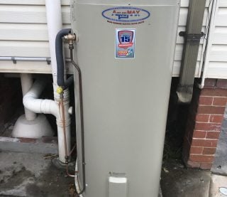 An AquaMAX mains pressure electric storage hot water system