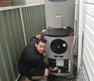 Rheem MPi heat pump installed by Jamie